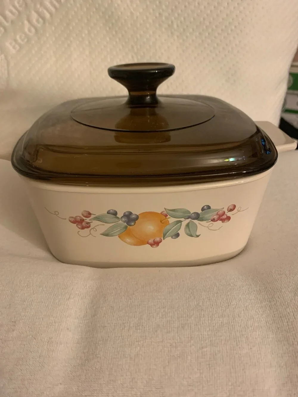 Vintage Corning Ware Abundance A-1 1/2-B 1.5 Liter Dish 4 Pyrex Amber A/C Lid